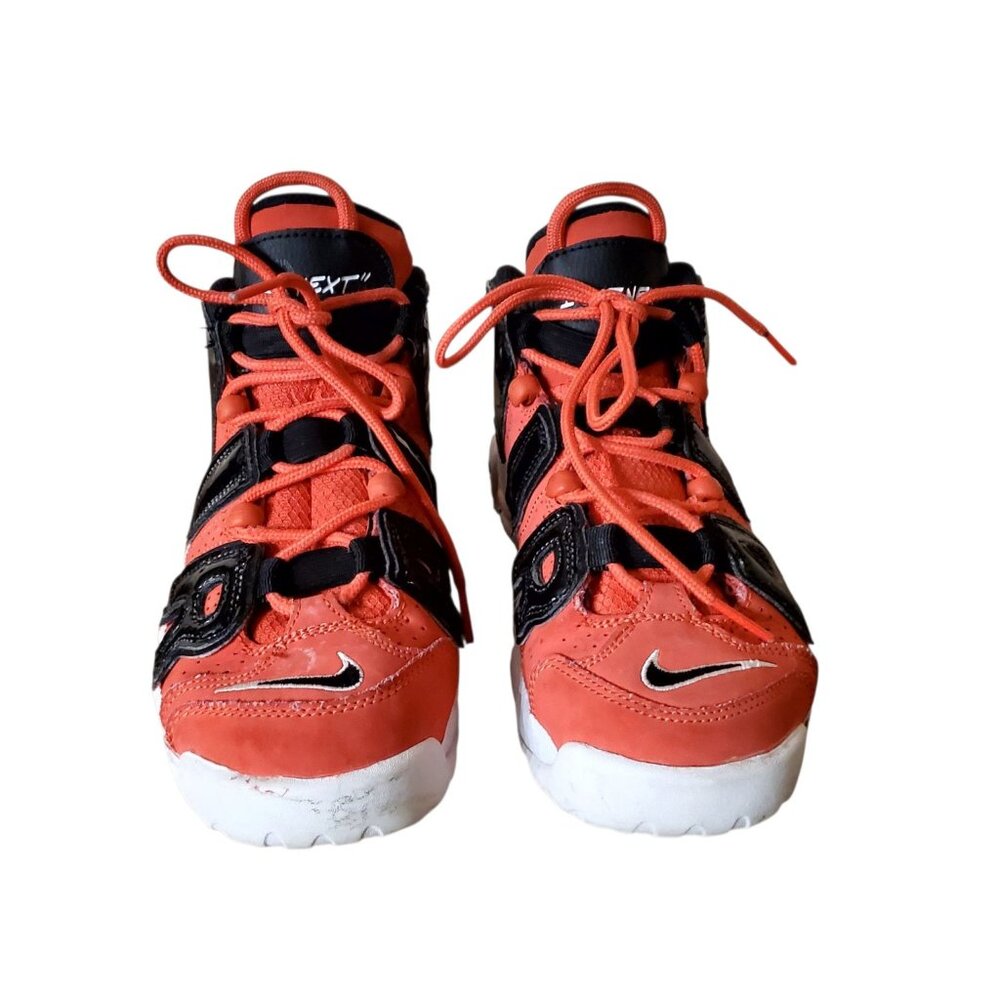 Nike Air More Uptempo Red Black Basketball Shoes 6Y - Picture 2 of 14
